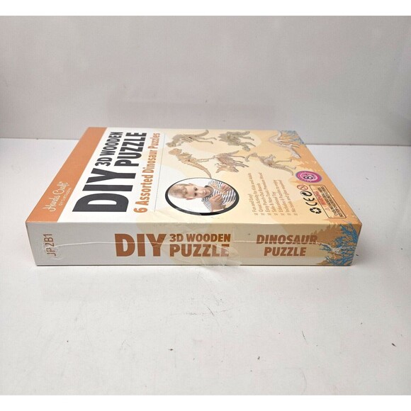 Hands Craft DIY 3D Wooden Puzzle 6 Assorted Dinosaur Puzzles Set Stem NEW Sealed - Picture 7 of 10
